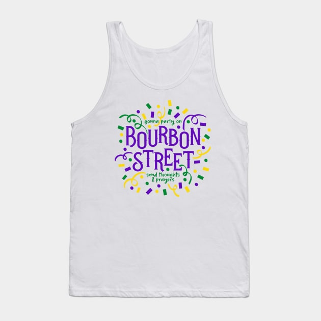 Mardi Gras Bourbon Street Tank Top by TreetopDigital